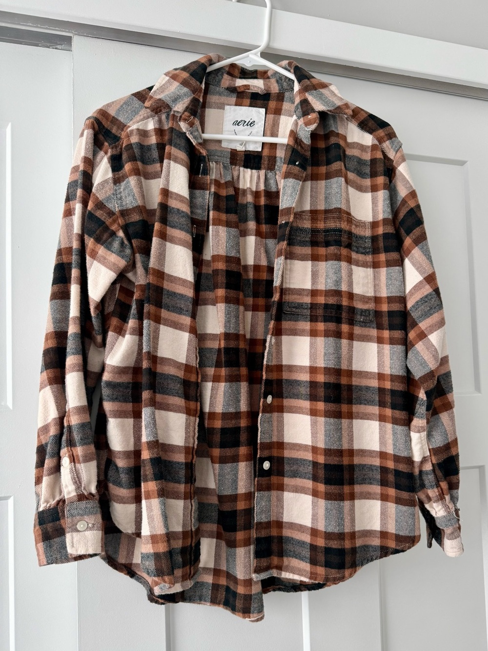 Aerie Anytime Fave Flannel Button Down Shirt